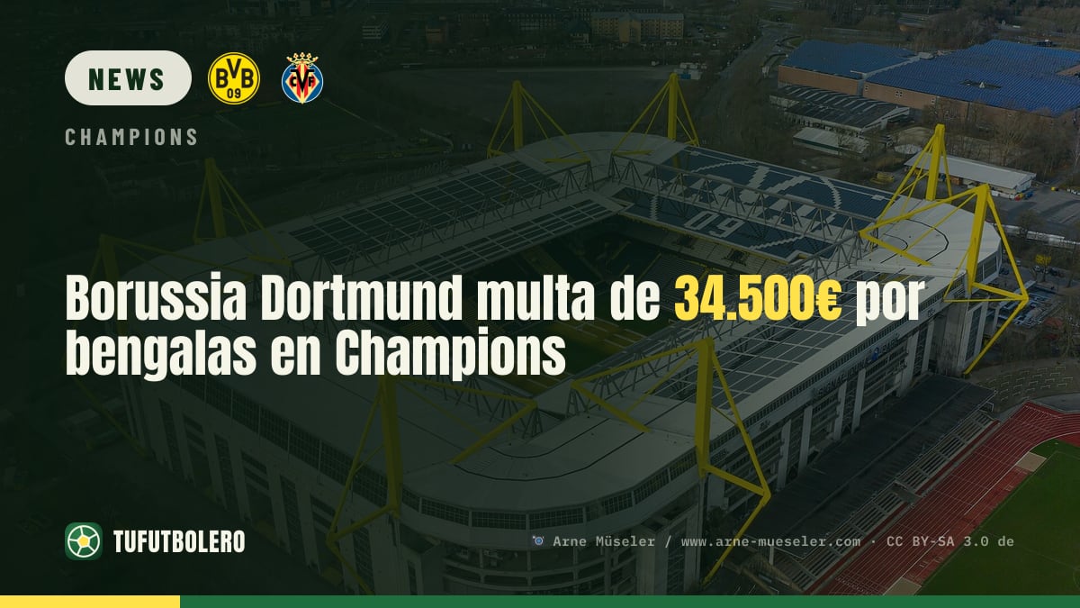 Borussia Dortmund fined 34,500 euros for flare incident in UCL