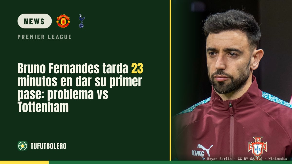 Bruno Fernandes takes 23 minutes for first pass vs Tottenham