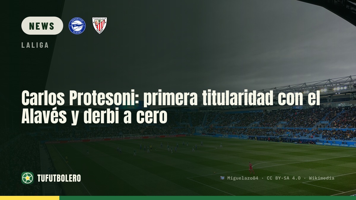 Carlos Protesoni: first Alavés start after San Mamés derby
