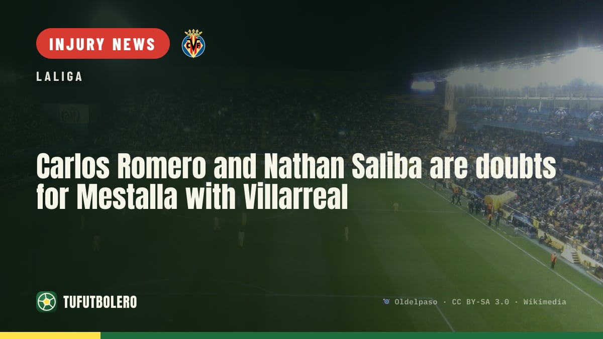 Carlos Romero and Nathan Saliba are doubts for Mestalla with Villarreal