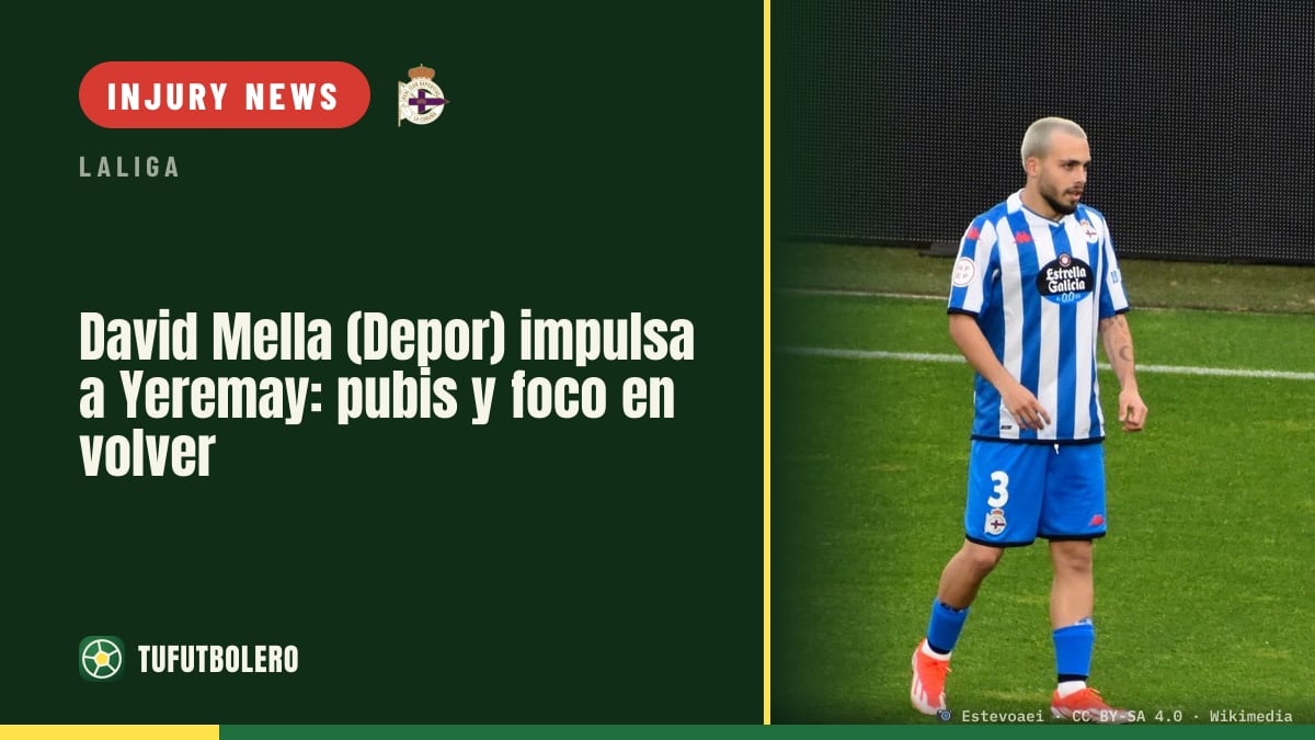 David Mella (Deportivo) backs Yeremay through pubis injury