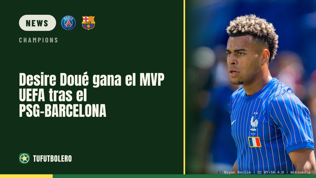 Desire Doué wins UEFA Man of the Match after PSG-Barcelona