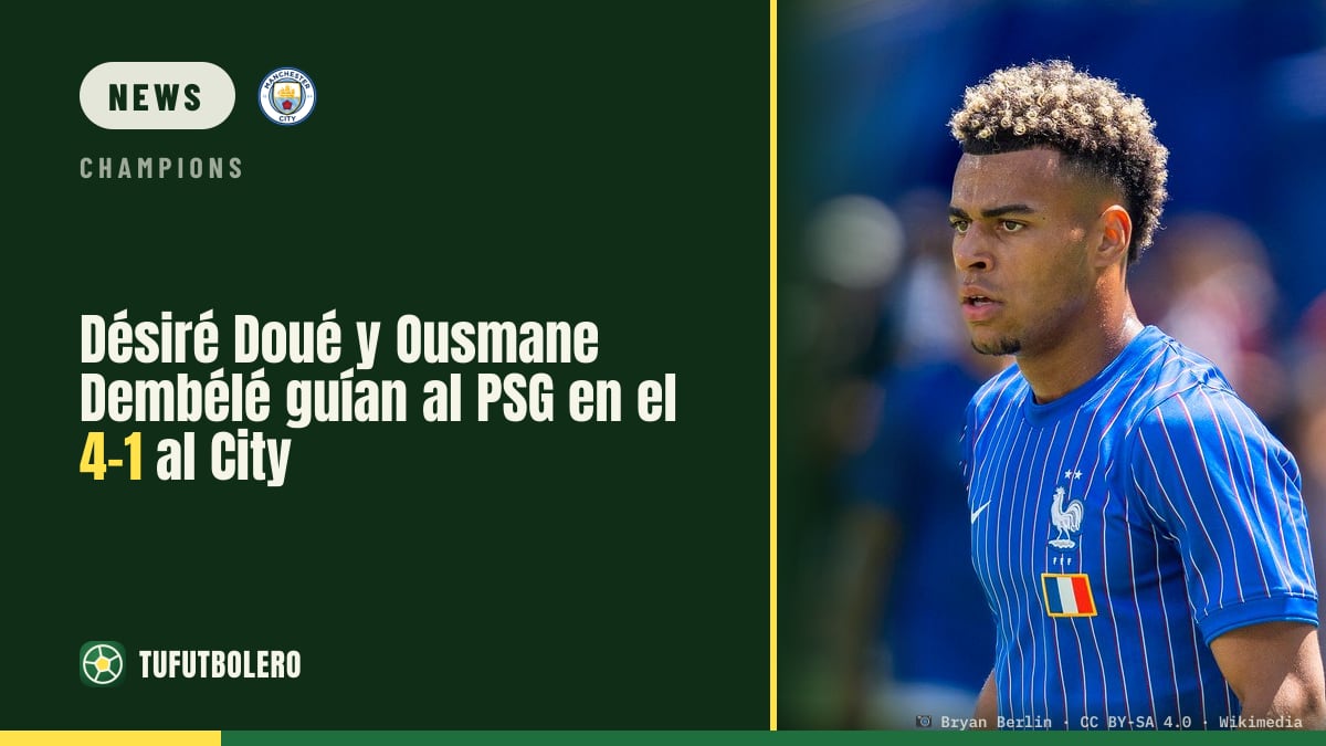 Désiré Doué and Ousmane Dembélé lead PSG to a 4-1 win at City