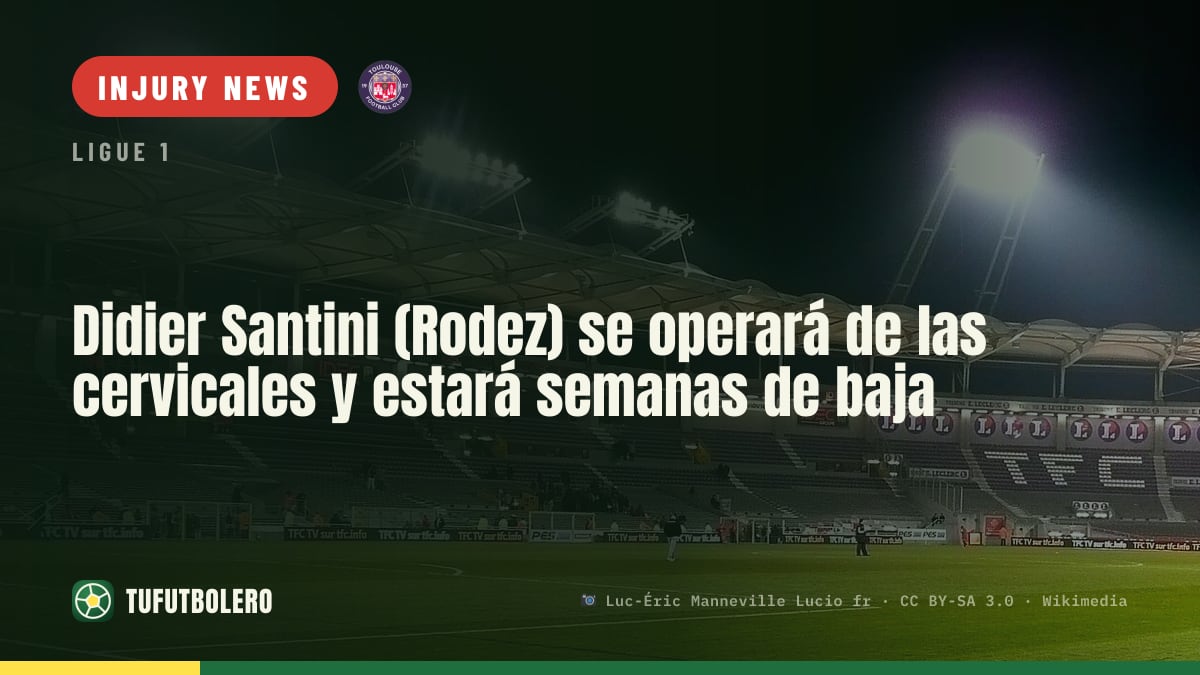 Didier Santini (Rodez) to undergo neck surgery, out for weeks