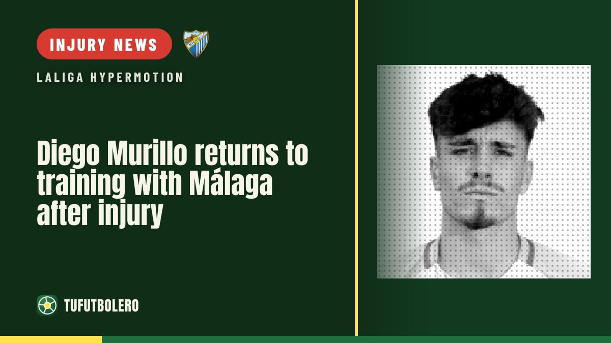 Diego Murillo returns to training with Málaga after injury