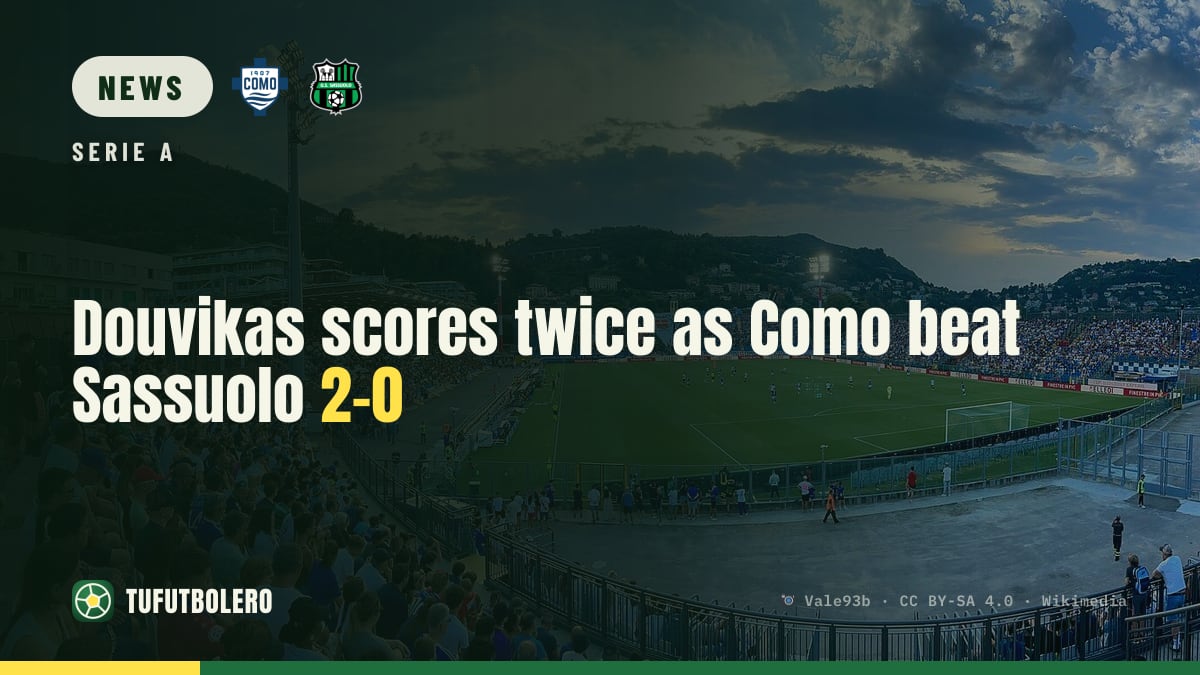 Douvikas scores twice as Como beat Sassuolo 2-0