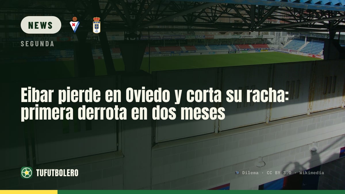 Eibar lose at Oviedo and end their run: first defeat in two months