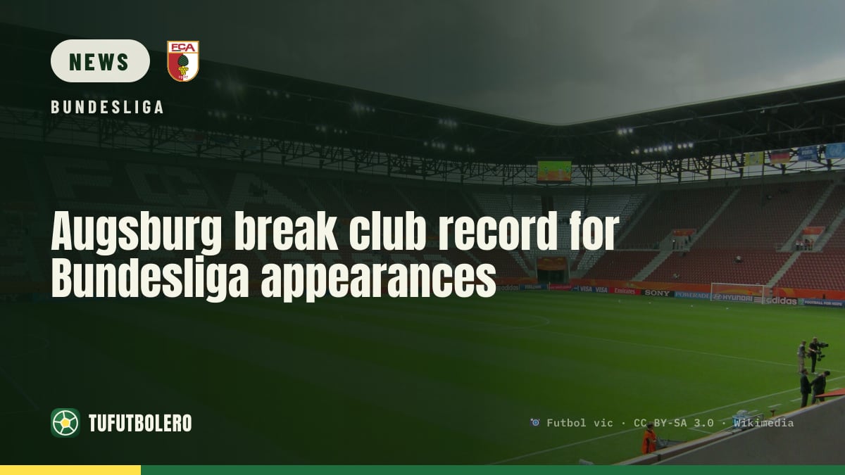 Augsburg break club record for Bundesliga appearances
