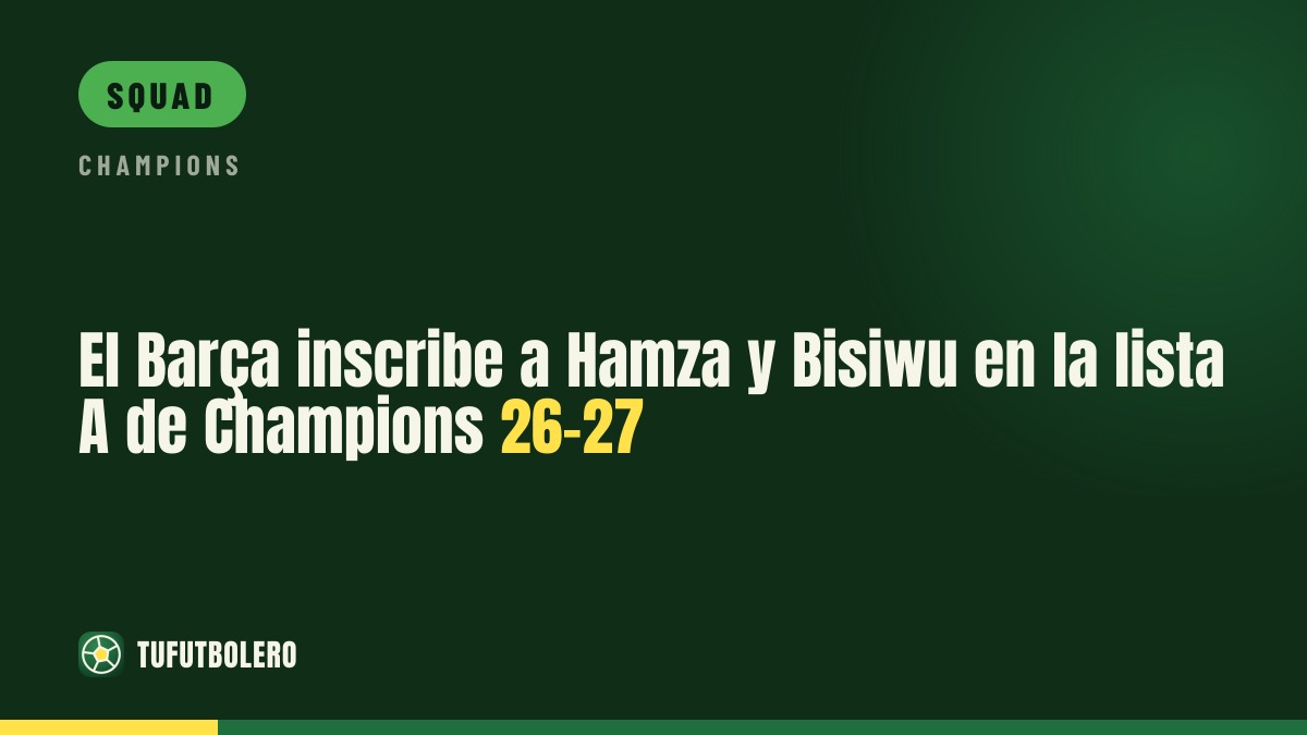 Barça register Hamza and Bisiwu on the Champions League ‘A list’