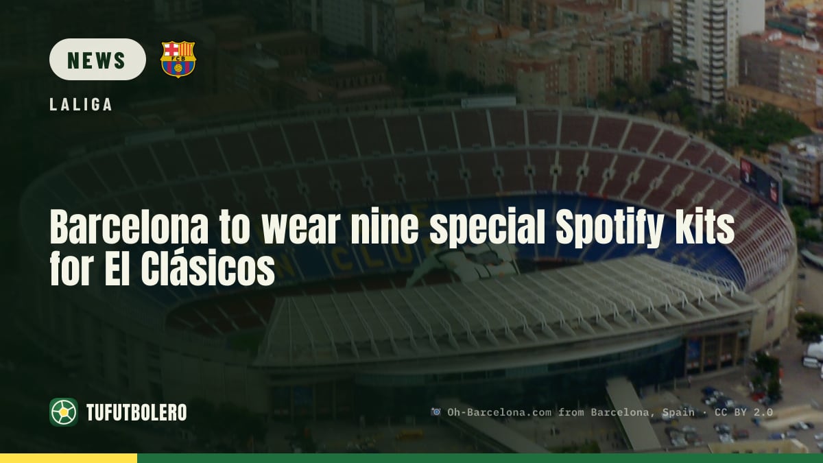 Barcelona to wear nine special Spotify kits for El Clásicos