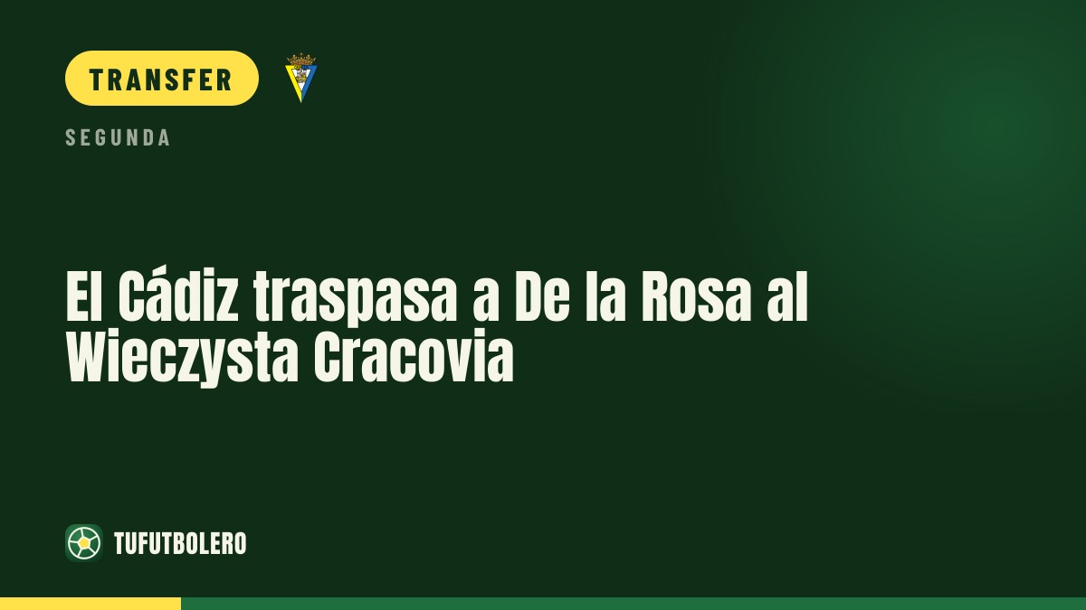 Cadiz transfer De la Rosa to Wieczysta Cracovia