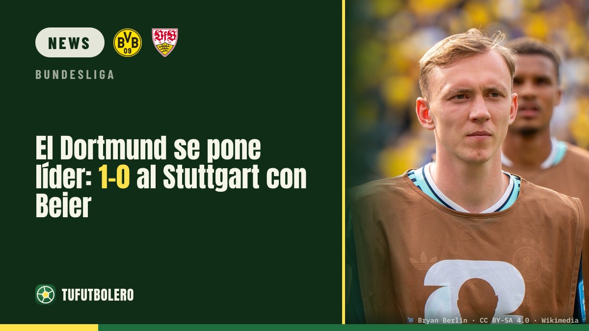 Dortmund take top spot: 1-0 win over Stuttgart with Beier