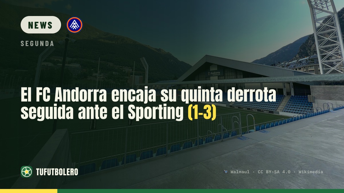 FC Andorra suffer fifth straight loss vs Sporting (1-3)