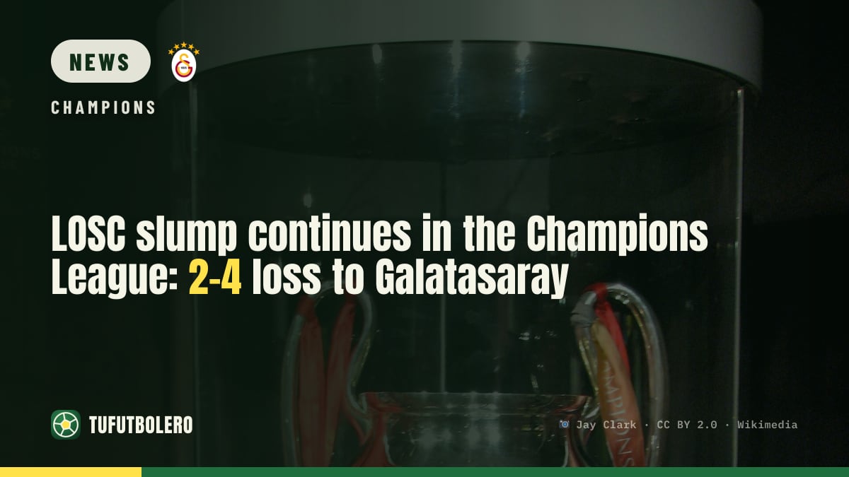 LOSC slump continues in the Champions League: 2-4 loss to Galatasaray