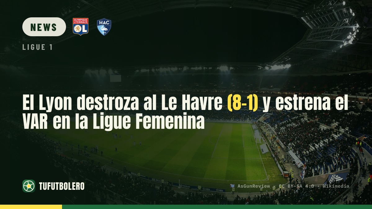 Lyon thrash Le Havre 8-1 as VAR debuts in the Arkema Première Ligue