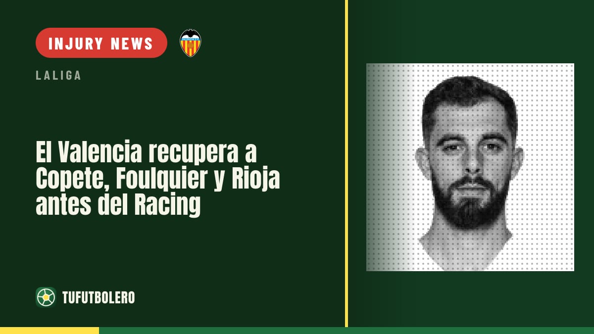 Valencia’s injury list clears up with Copete, Foulquier and Rioja
