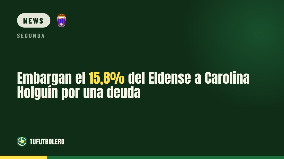 15.8% of Eldense seized as precaution against Carolina Holguín