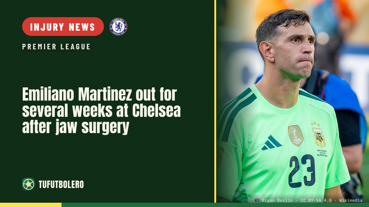 Emiliano Martinez out for several weeks at Chelsea after jaw surgery
