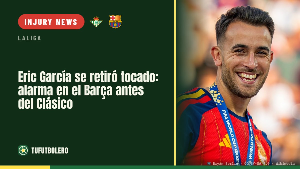 Eric García pulled up injured: Barcelona alarm before El Clásico