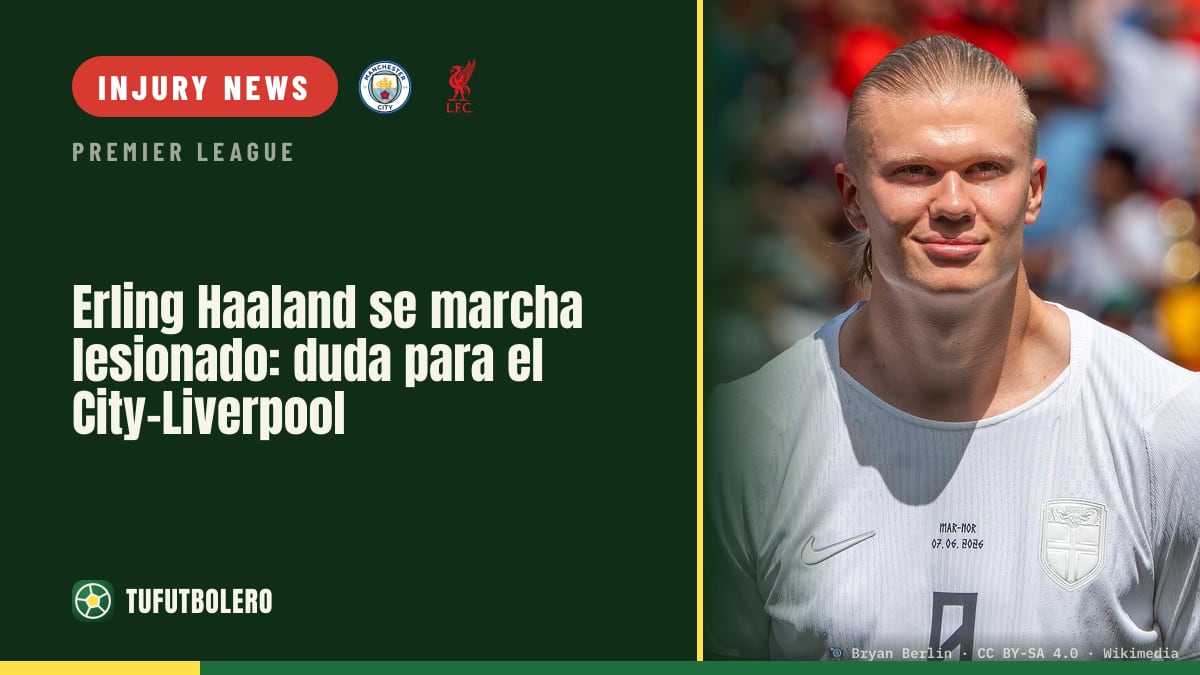 Erling Haaland leaves injured: City's doubt for Liverpool clash