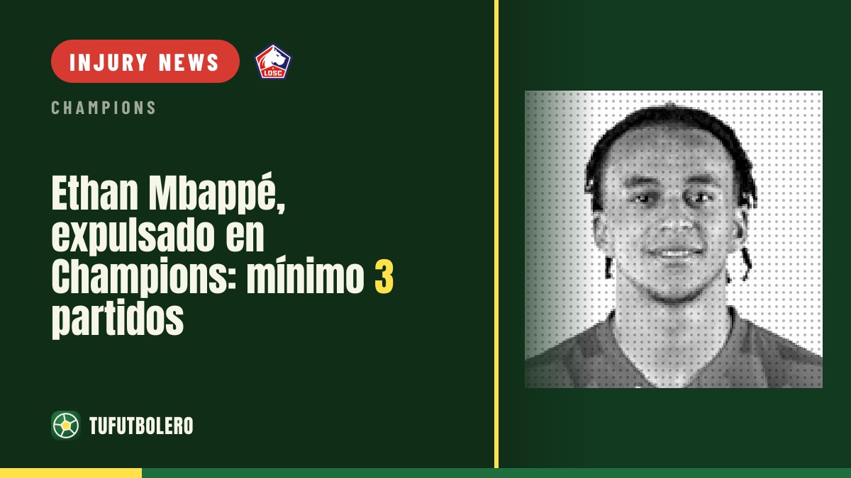 Ethan Mbappé sent off in UCL: at least 3-match ban