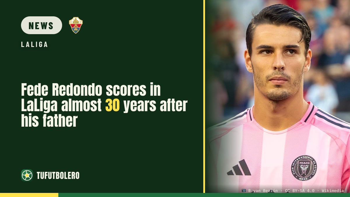 Fede Redondo scores in LaLiga almost 30 years after his father