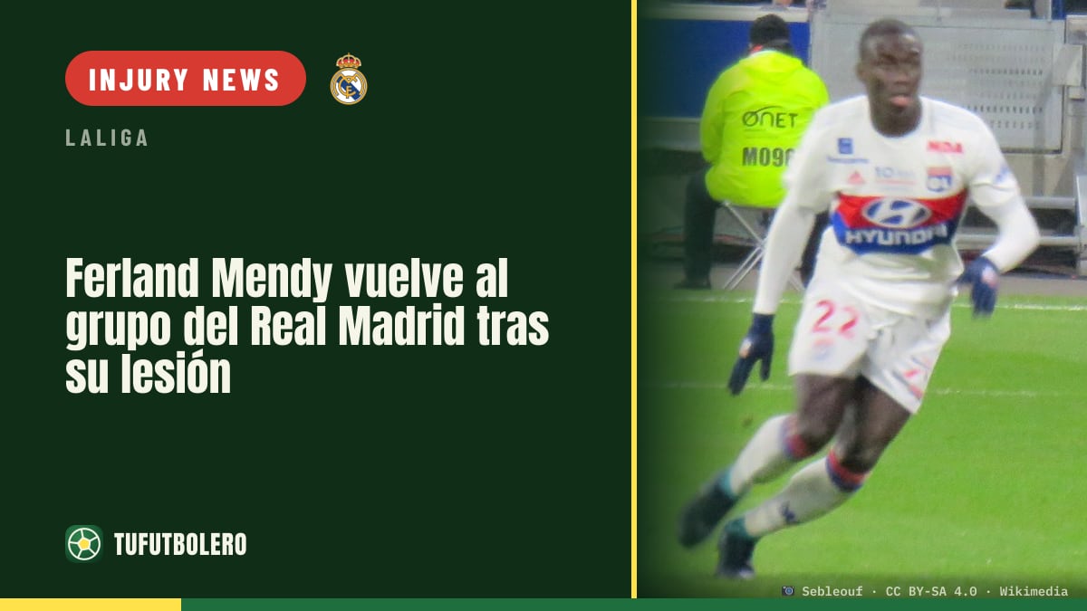 Ferland Mendy returns to Real Madrid group training after injury