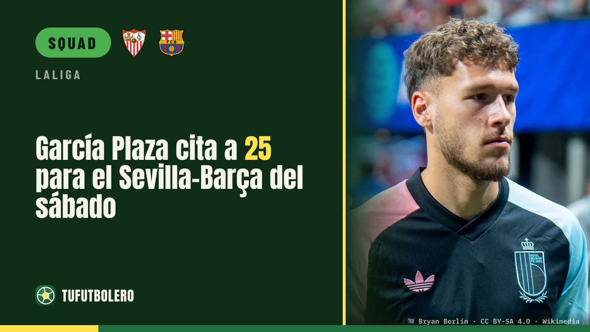 García Plaza names 25 for the Sevilla-Barça game