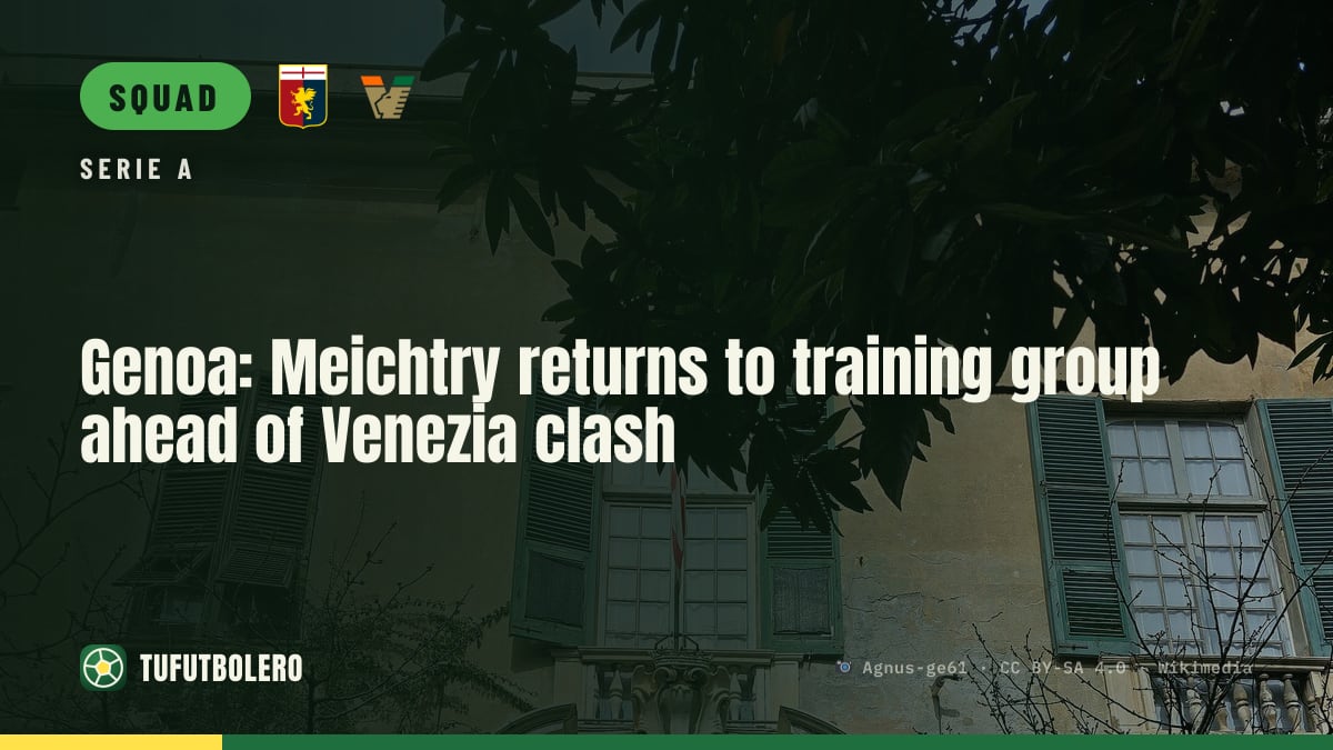 Genoa: Meichtry returns to training group ahead of Venezia clash