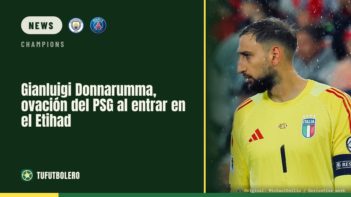Gianluigi Donnarumma gets PSG kop ovation at the Etihad