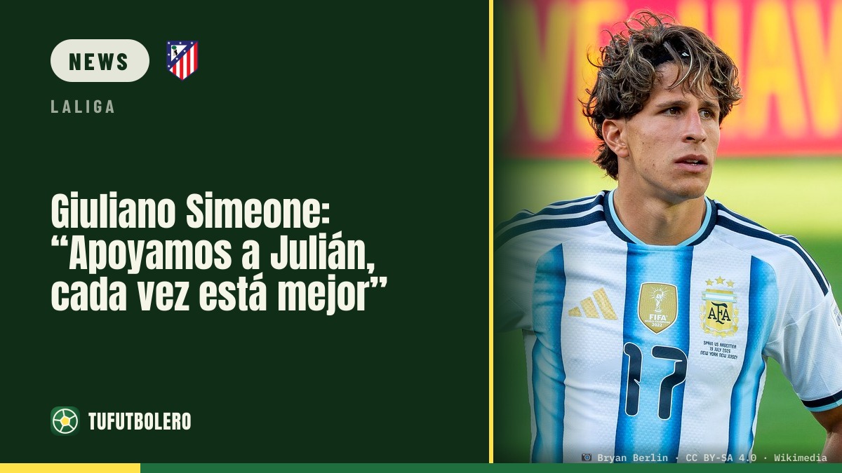Giuliano Simeone: “We’re supporting Julián, he’s getting better”