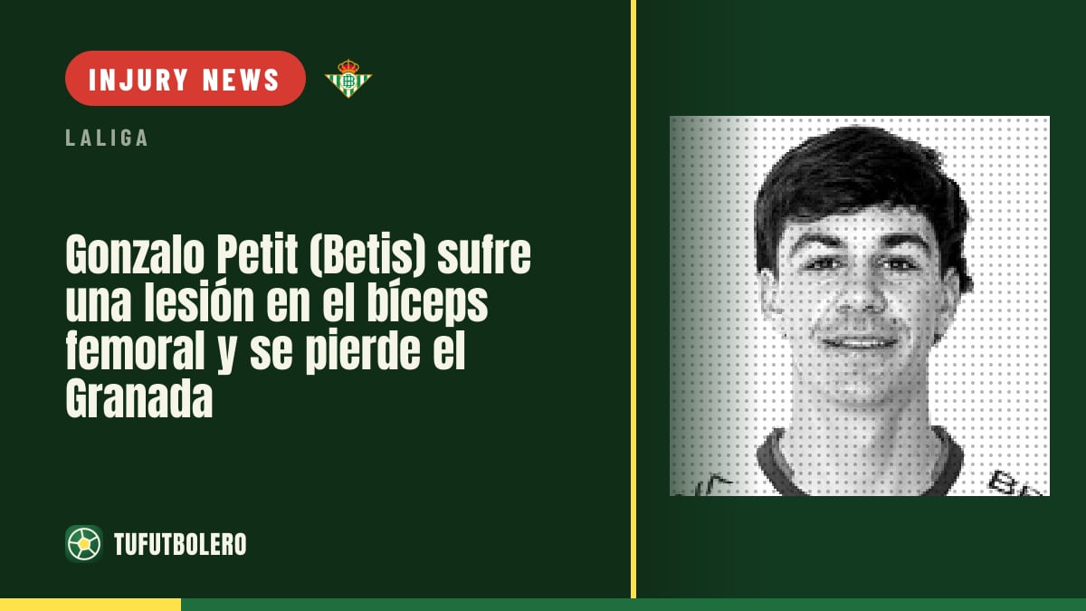 Gonzalo Petit (Betis) suffers a hamstring injury and misses Granada