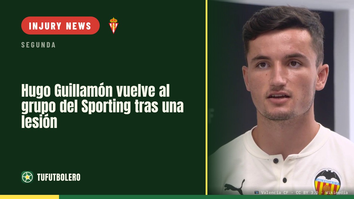 Hugo Guillamón returns to group training with Sporting