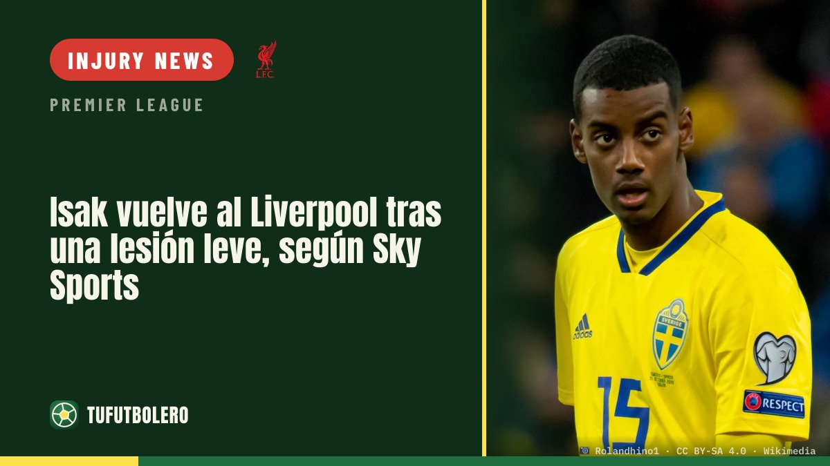 Isak returns to Liverpool after minor injury, Sky Sports reports