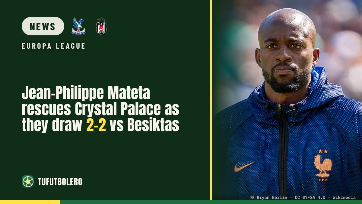 Jean-Philippe Mateta rescues Crystal Palace as they draw 2-2 vs Besiktas