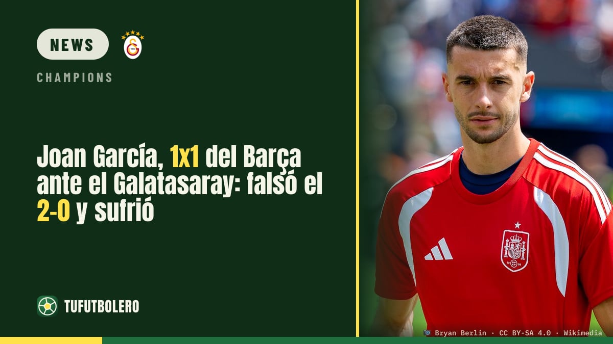 Joan García, 1x1 for Barça vs Galatasaray: denied a 2-0 and endured