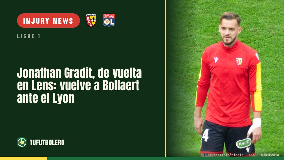 Jonathan Gradit returns for Lens: set to start vs Lyon at Bollaert