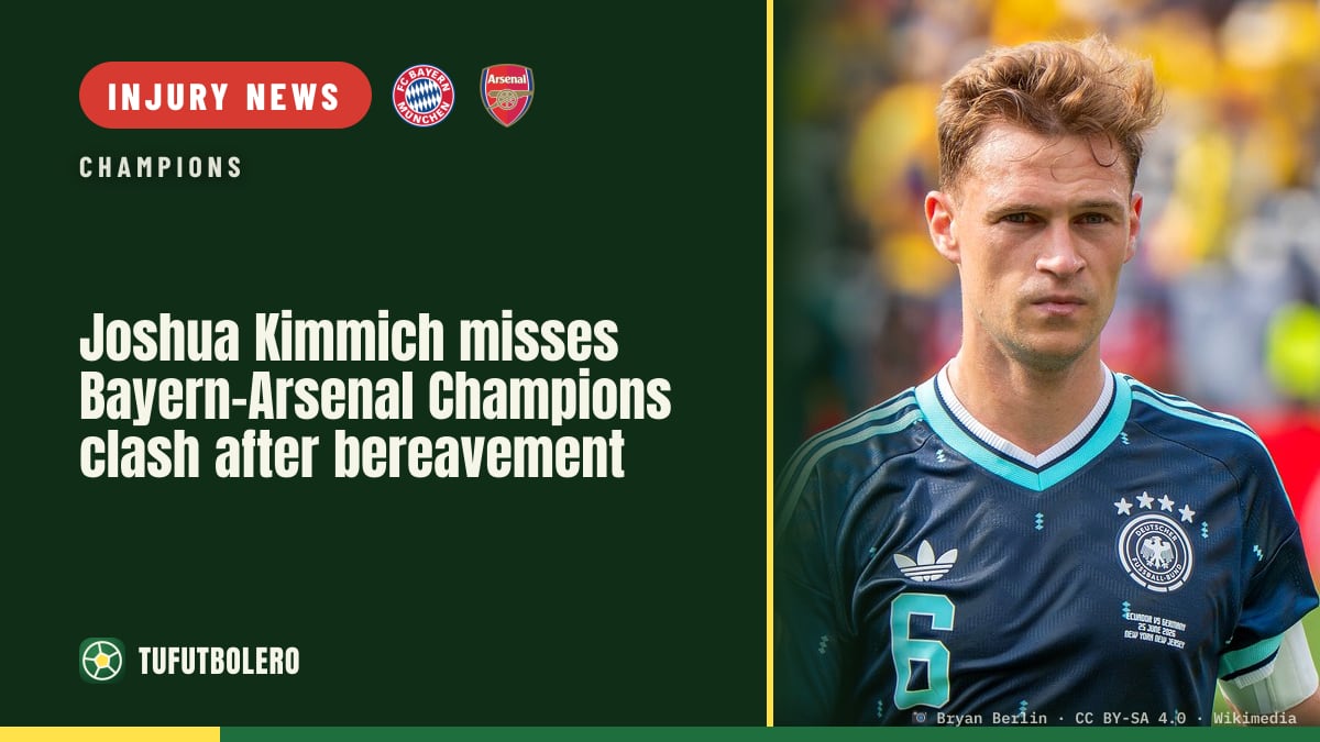 Joshua Kimmich misses Bayern-Arsenal Champions clash after bereavement