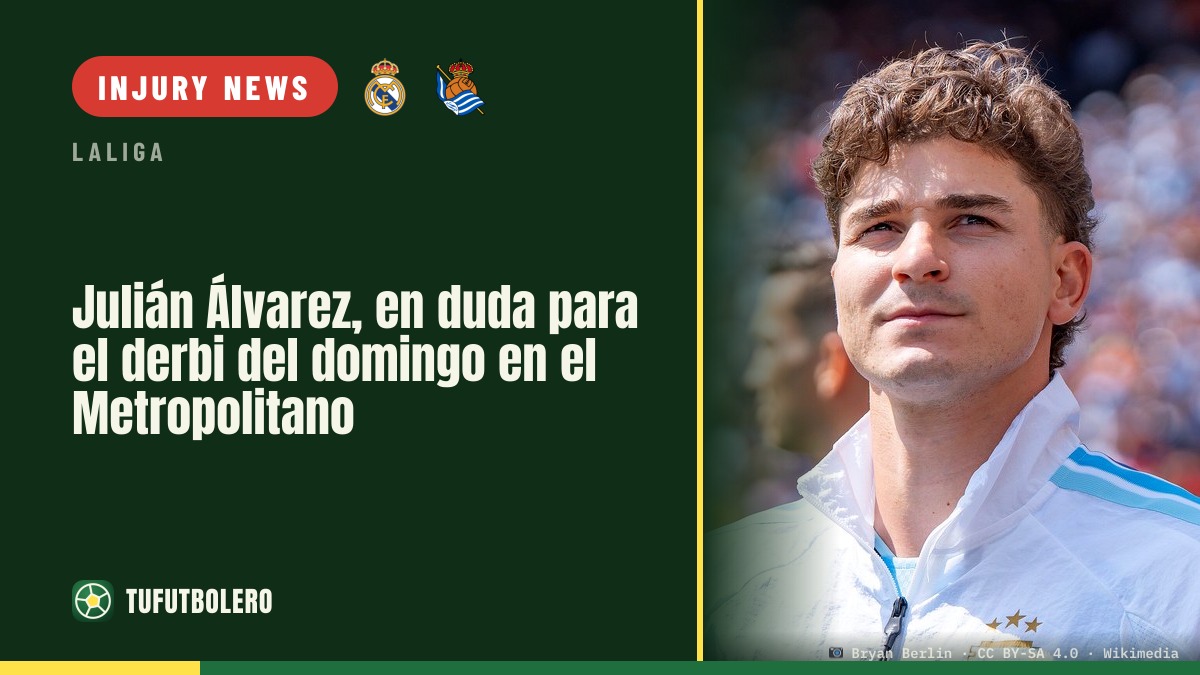 Julián Álvarez is a doubt for Sunday’s Madrid derby at the Metropolitano