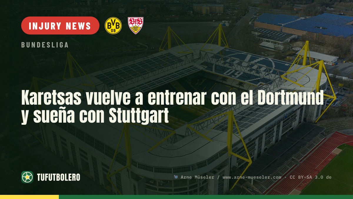 Karetsas returns to team training at Dortmund ahead of Stuttgart
