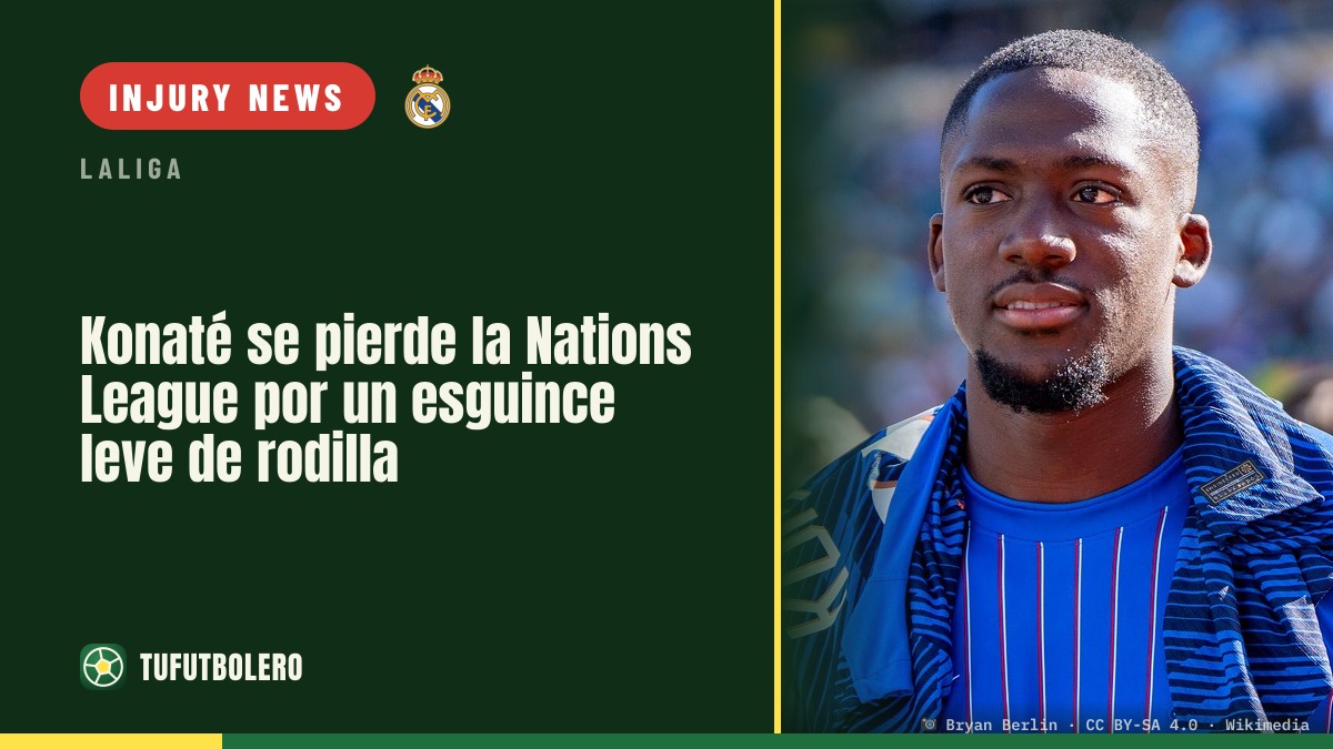 Konaté out of Nations League with a minor right knee sprain