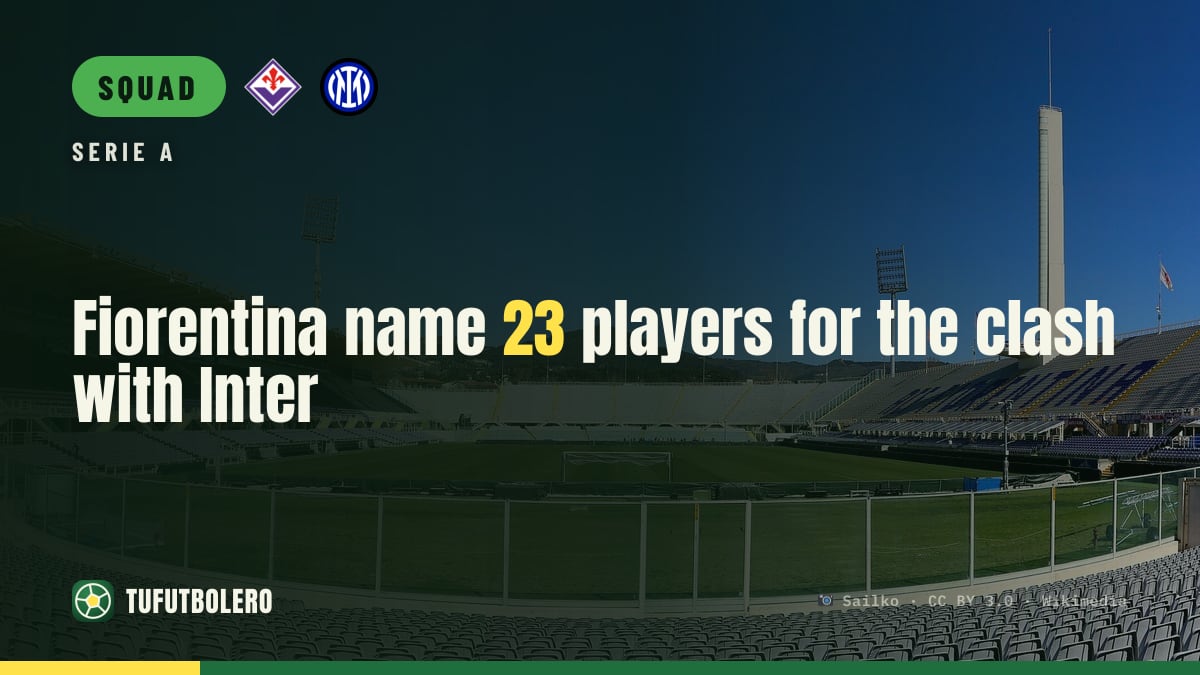 Fiorentina name 23 players for the clash with Inter