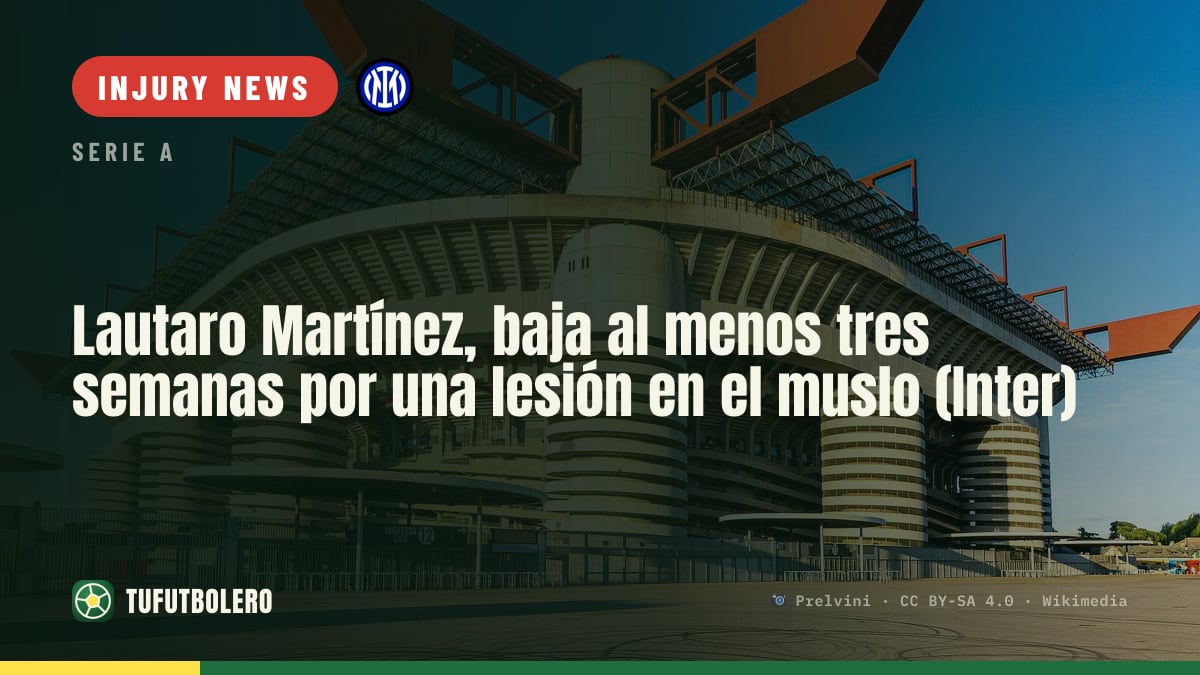 Lautaro Martínez ruled out at least three weeks with left thigh flexor issue (Inter)
