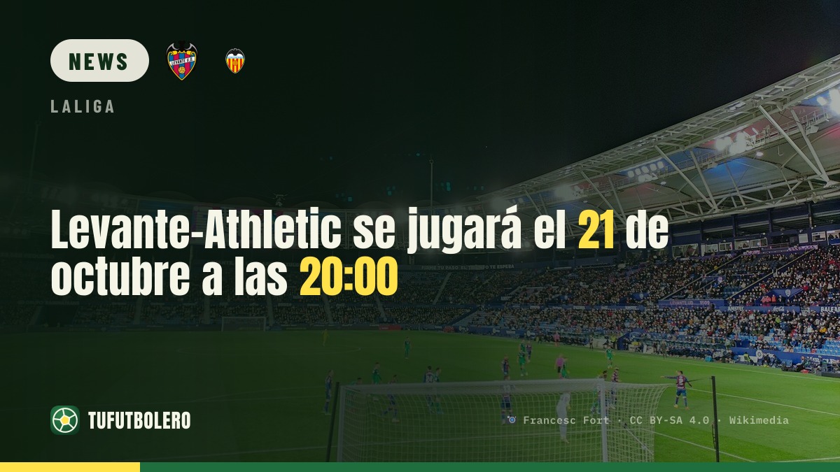 Levante vs Athletic rescheduled for 21 October at 20:00