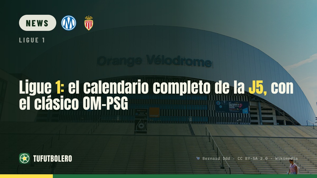 Ligue 1: full Matchday 5 schedule, with OM-PSG classic