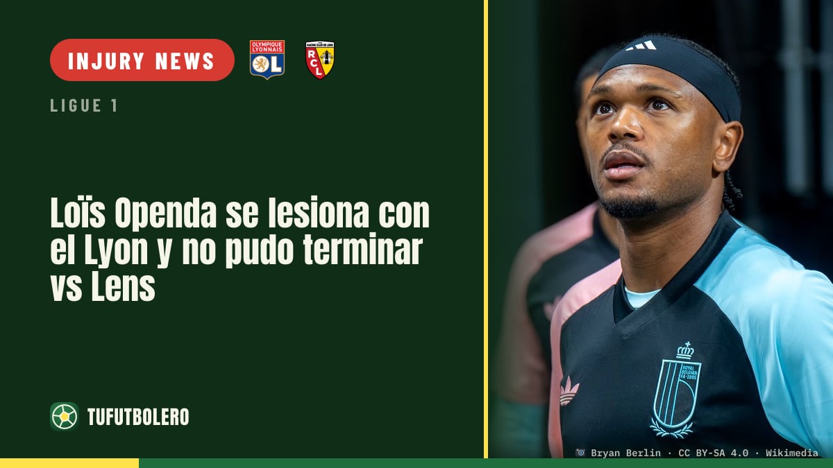Loïs Openda injured with Lyon and forced off at Lens