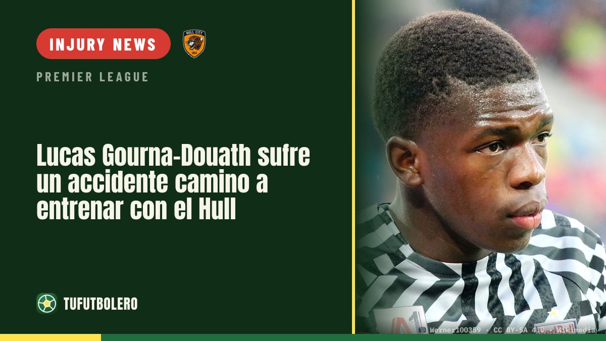 Lucas Gourna-Douath crashes on way to Hull City training
