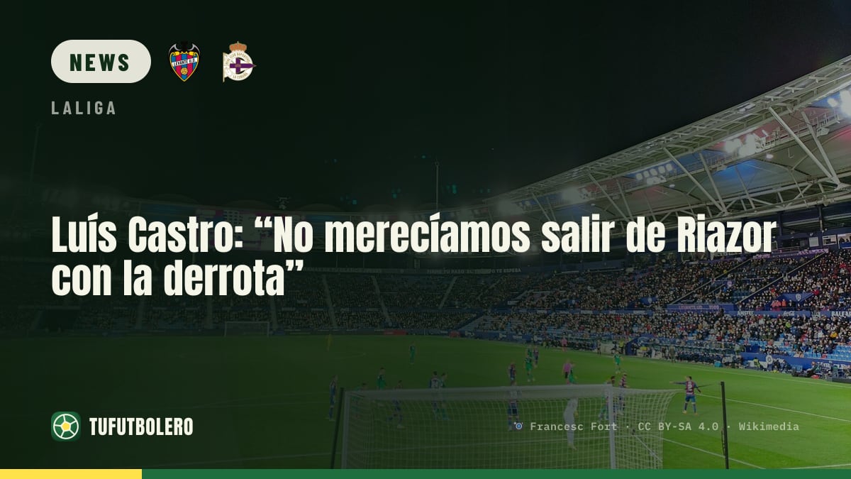 Luis Castro: “We didn’t deserve to leave Riazor with a defeat”
