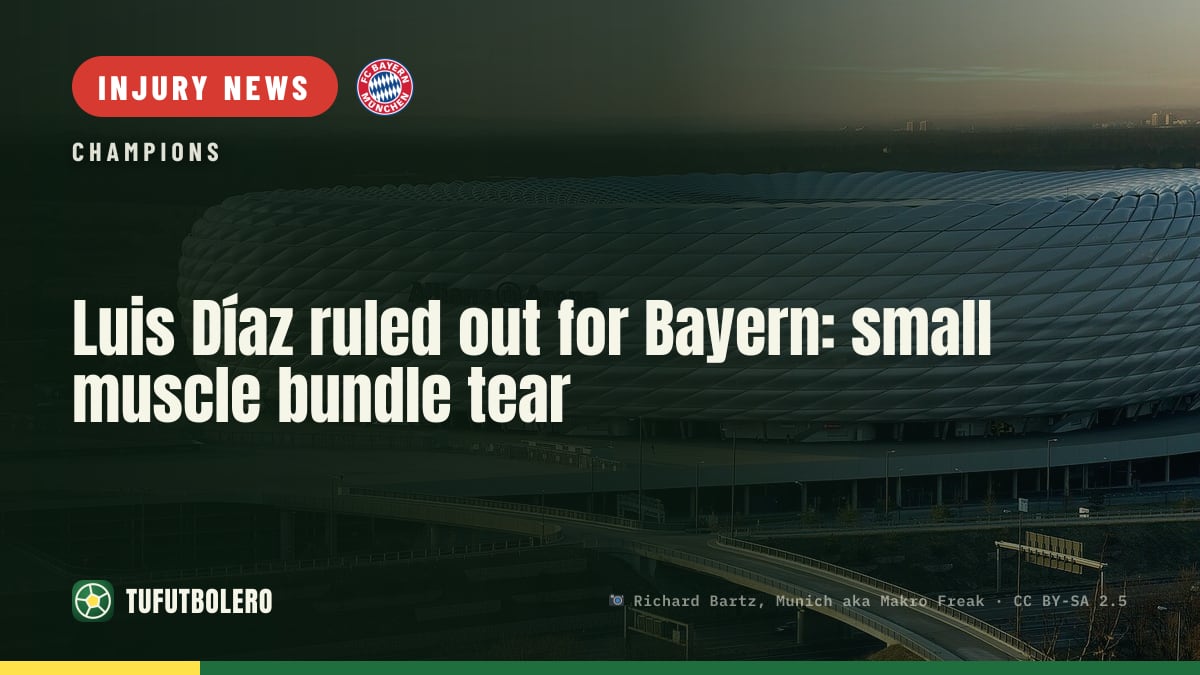 Luis Díaz ruled out for Bayern: small muscle bundle tear
