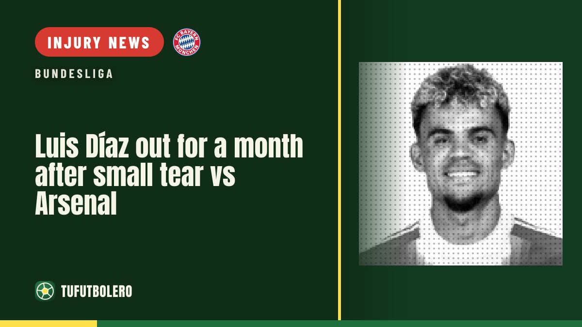 Luis Díaz out for a month after small tear vs Arsenal